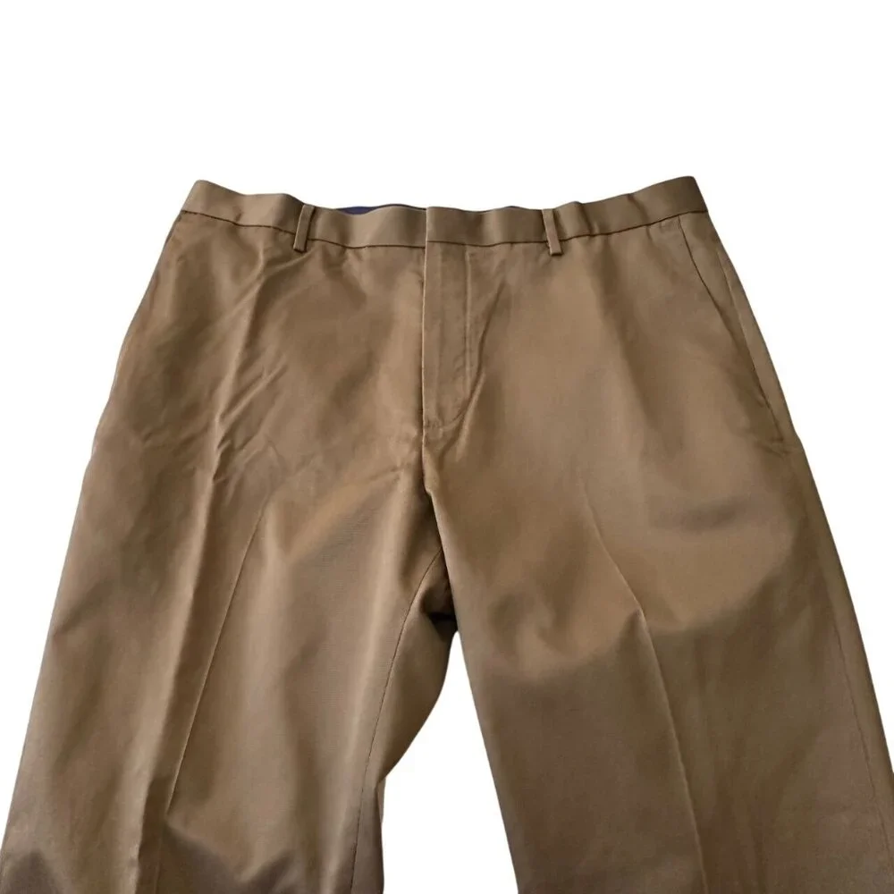 Banana Republic Non Iron Slim Fit Pants Brown/Tan  Cotton Mens 36x30